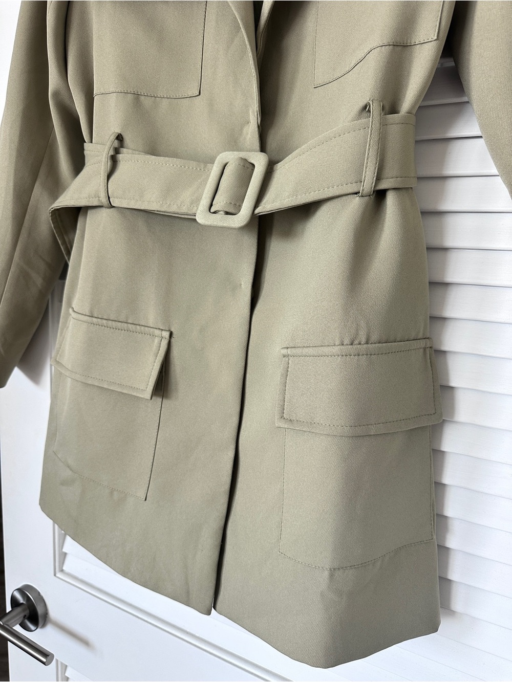 NWT Lioness Olive Green Belted Utility BlazerDress Size M - Picture 7 of 16